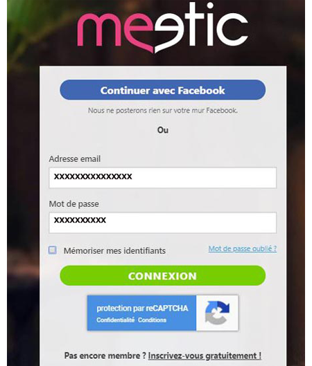Connexion meetic impossible