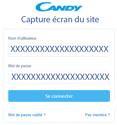 Candy.be connexion