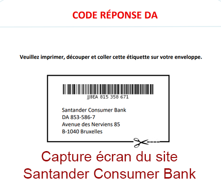 Clôture de compte Santander Consumer Bank par courrier postal.