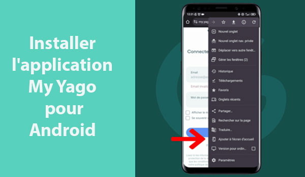 Installer l'application My Yago sur Android