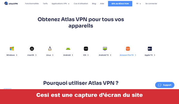 Télécharger Atlas VPN Gratuit pour PC Windows ou MacOs