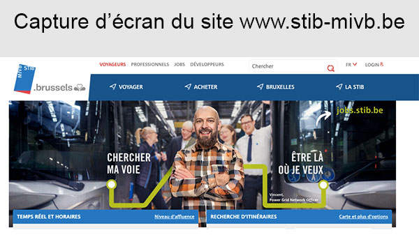 Site internet STIB